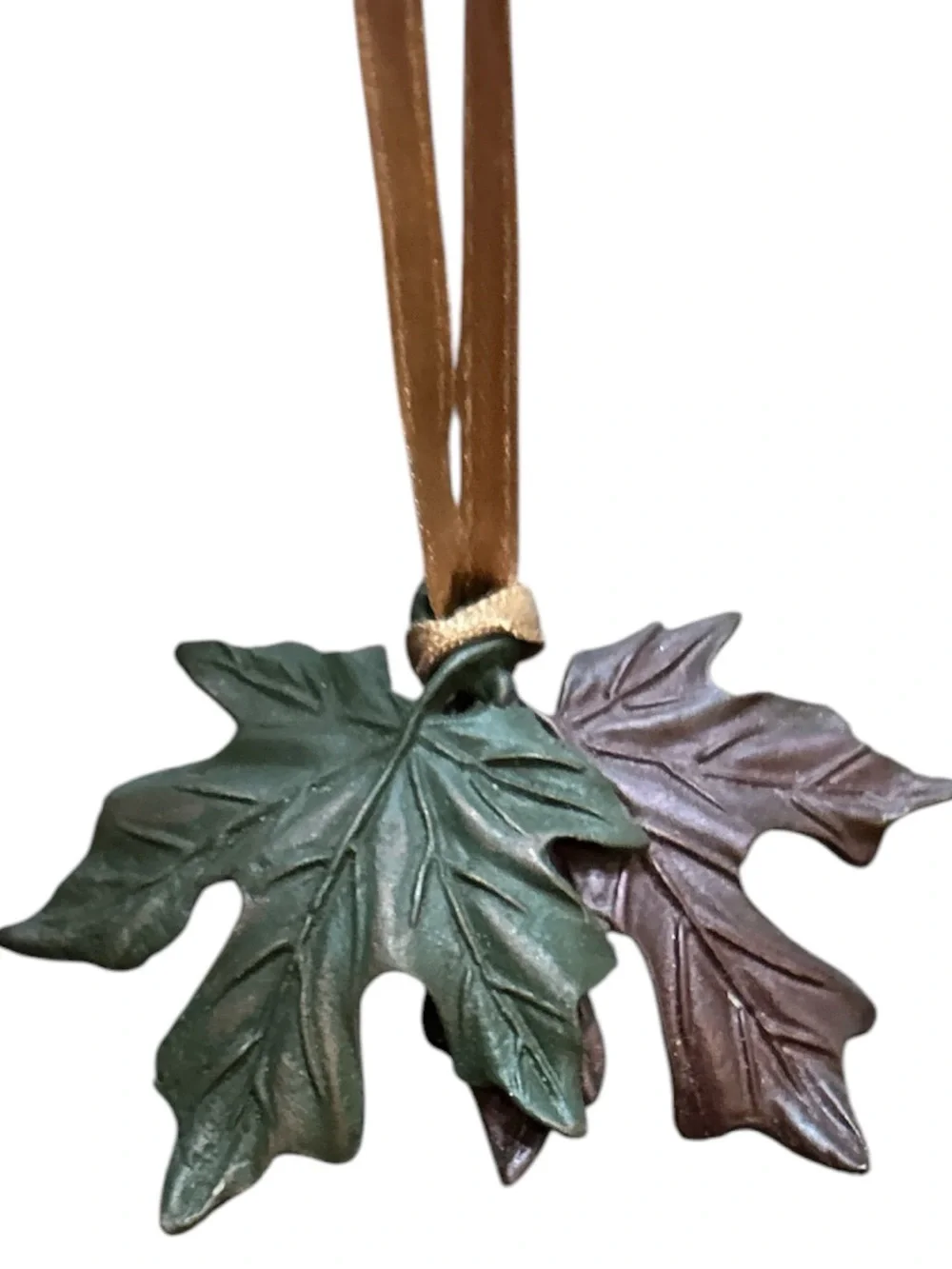 Longaberger Basket Double Maple Leaf metal tie-on 2000 Replacement 73393